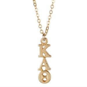 Kappa Alpha Theta Gold Drop Necklace Lavaliere